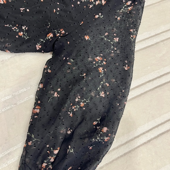 Reitmans VNeck printed Black Dress - Picture 5 of 7